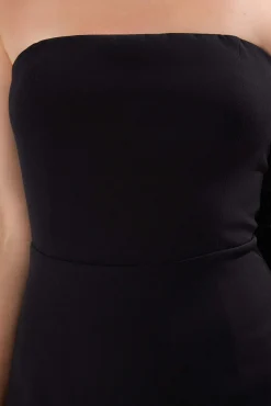 Trendyol Vestidos-Vestido longo com xaile preto