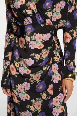 Morgan Vestidos-Vestido longo de cetim Multicolorido