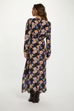 Morgan Vestidos-Vestido longo de cetim Multicolorido