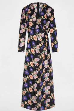 Morgan Vestidos-Vestido longo de cetim Multicolorido