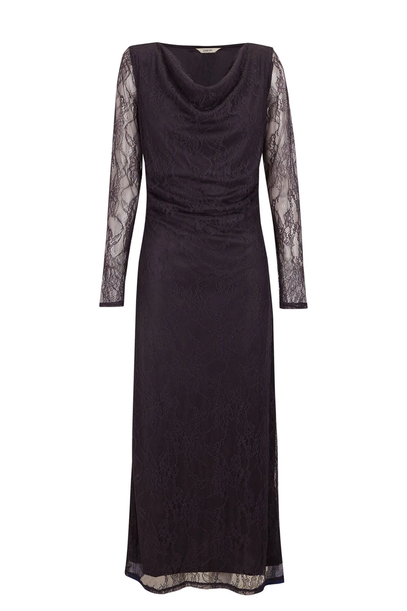 Slowlove Vestidos-Vestido longo de renda Cinzento