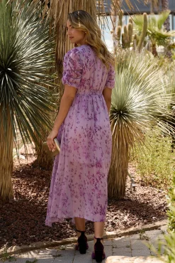 Polín Et Moi Vestidos-Vestido longo estampado Roxo