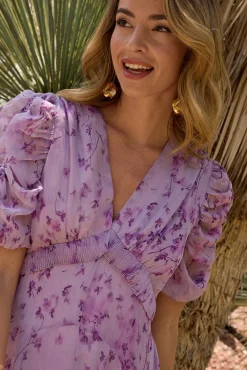 Polín Et Moi Vestidos-Vestido longo estampado Roxo