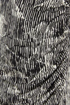 System Action Vestidos-Vestido longo estampado preto