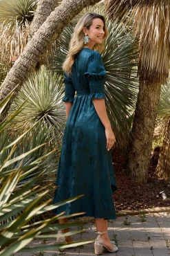 Polín Et Moi Vestidos-Vestido longo estampado Azul