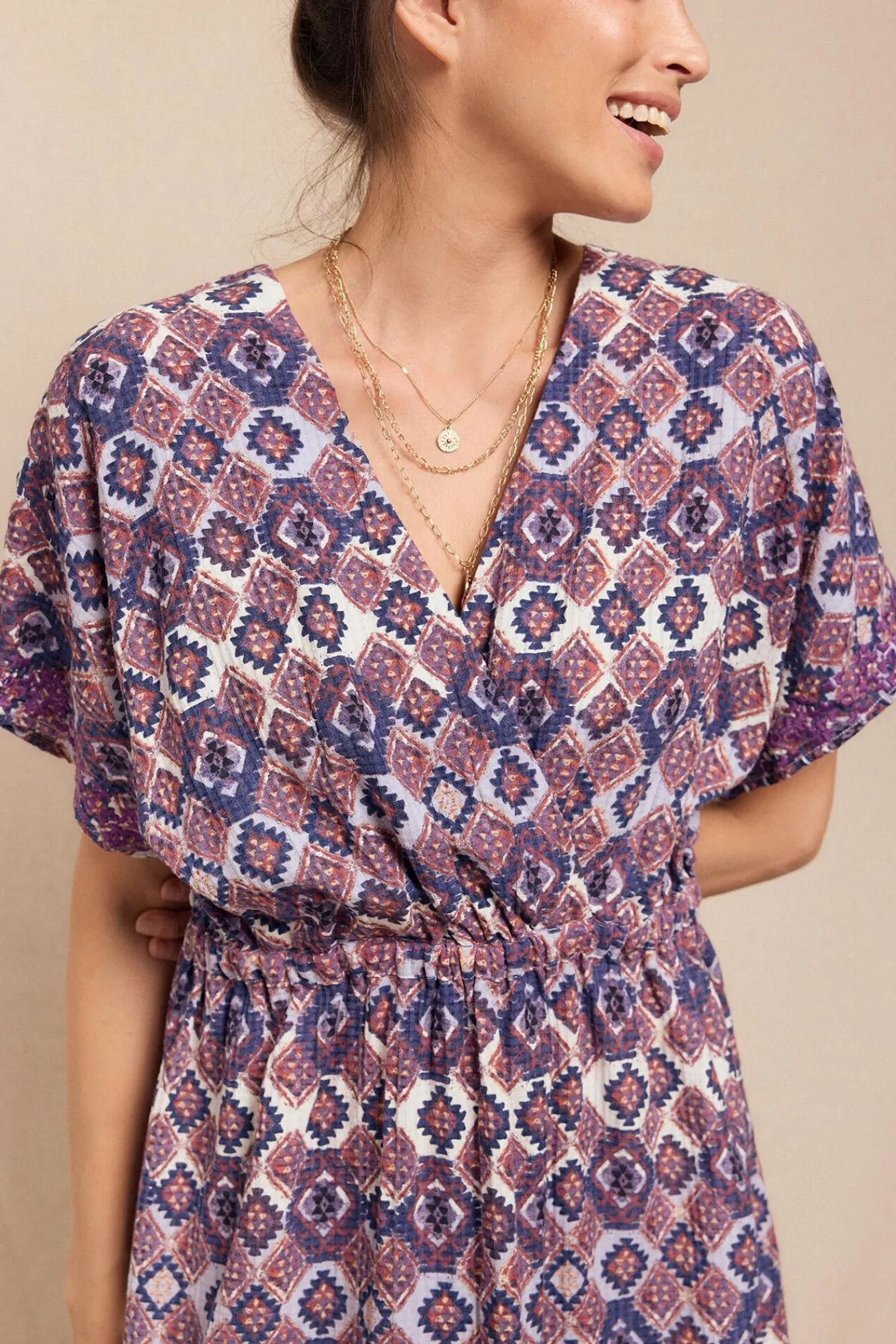 Slowlove Vestidos-Vestido longo estampado Multicolorido