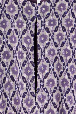 Silbon Vestidos-Vestido longo estampado franzido Granada