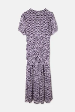 Silbon Vestidos-Vestido longo estampado franzido Granada