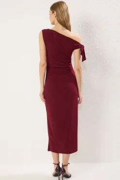 Trendyol Vestidos-Vestido longo justo estampado