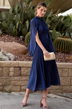 Polín Et Moi Vestidos-Vestido longo liso Azul