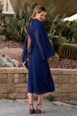 Polín Et Moi Vestidos-Vestido longo liso Azul