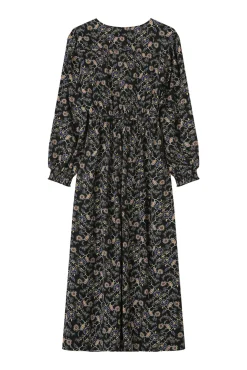 Grace & Mila Vestidos-Vestido longo tipo envelope, estampado com motivo floral Preto