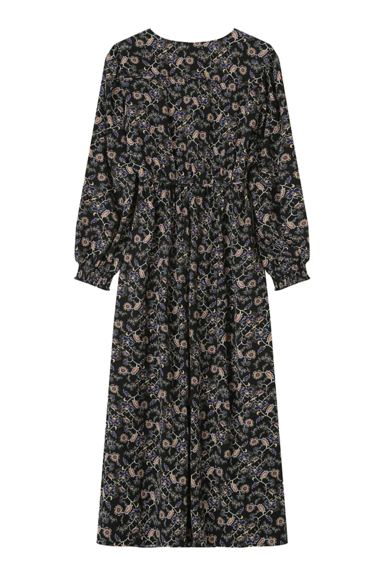 Grace & Mila Vestidos-Vestido longo tipo envelope, estampado com motivo floral Preto