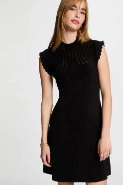 Morgan Vestidos-Vestido malha curto evasé Preto