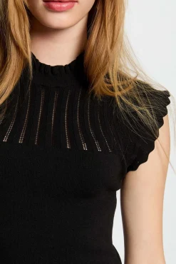 Morgan Vestidos-Vestido malha curto evasé Preto