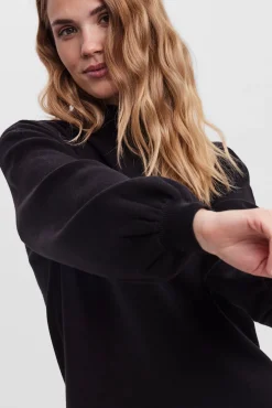 Vero Moda Vestidos-Vestido malha de manga comprida Preto