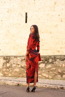 Panambi Vestidos-Vestido Mali Vermelho