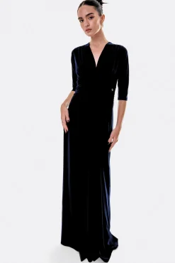 Cuplé Vestidos-Vestido maxi com nó Preto