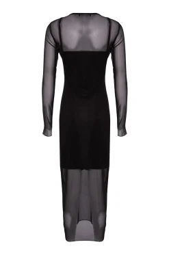 Trendyol Vestidos-Vestido midi ajustado preto
