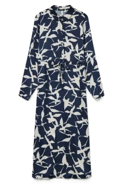 Vero Moda Vestidos-Vestido midi camiseiro Azul