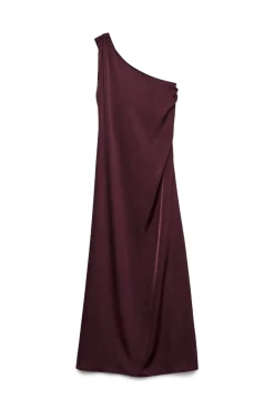 Vero Moda Vestidos-Vestido midi com decote assimétrico Roxo