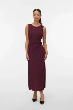 Vero Moda Vestidos-Vestido midi com detalhe de fivela Roxo