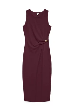 Vero Moda Vestidos-Vestido midi com detalhe de fivela Roxo
