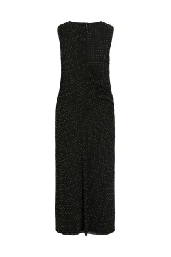Vila Vestidos-Vestido midi com glitter Preto