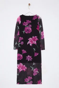 Trendyol Vestidos-Vestido midi de tule rosa