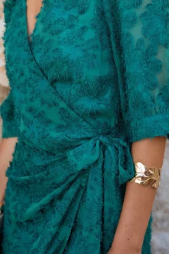 Polín Et Moi Vestidos-Vestido midi estampado Verde