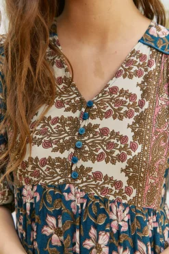 Jaase Vestidos-Vestido midi Eve estampado Nomade Multicolorido