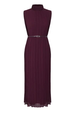 Trendyol Vestidos-Vestido midi plissado estampado