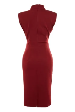 Trendyol Vestidos-Vestido midi tubinho estampado