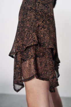 High Spirits Vestidos-Vestido moreno castanho