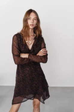 High Spirits Vestidos-Vestido moreno castanho