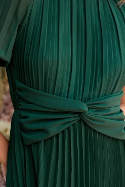 Polín Et Moi Vestidos-Vestido plissado Eulália Verde