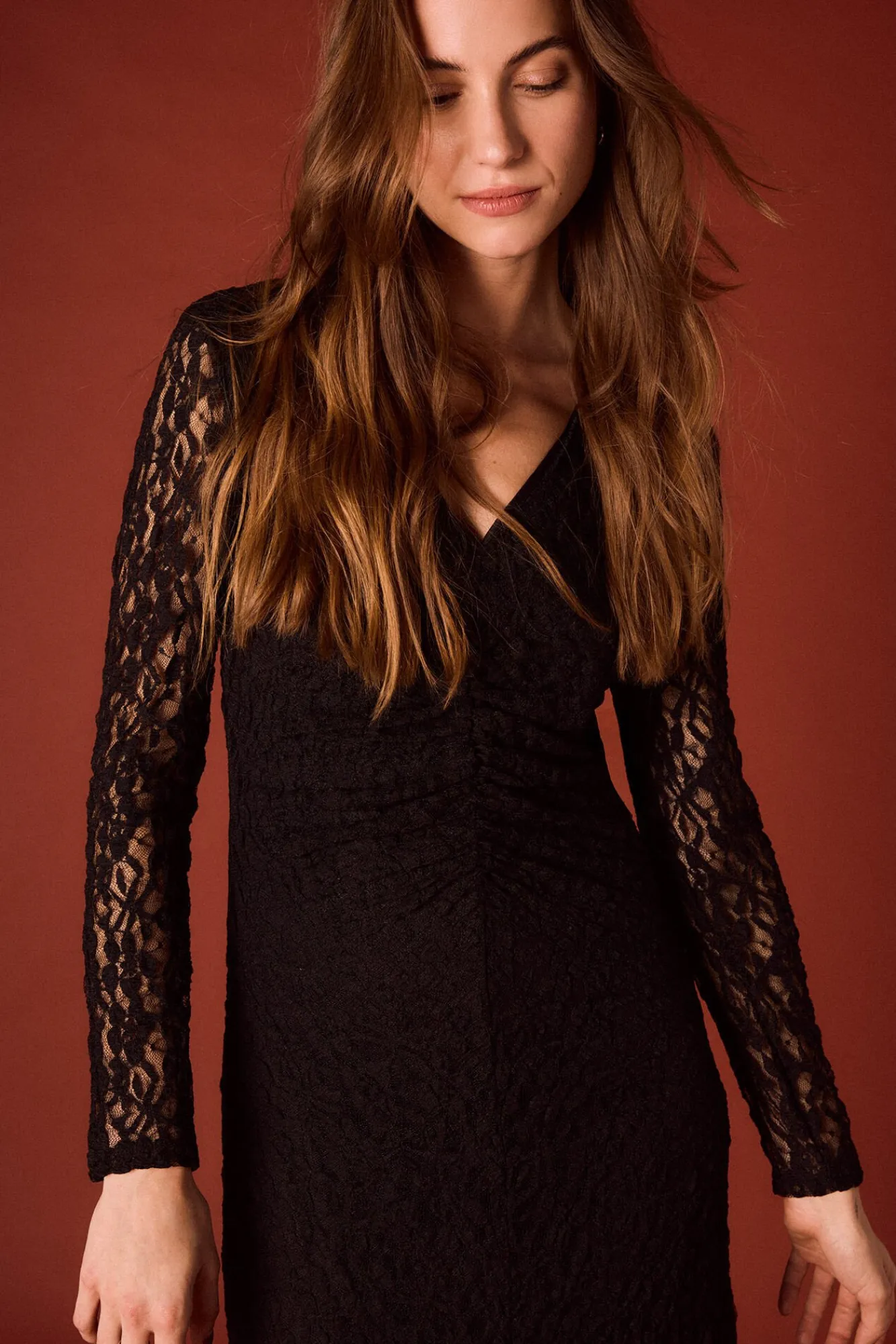 Slowlove Vestidos-Vestido deslizante Preto