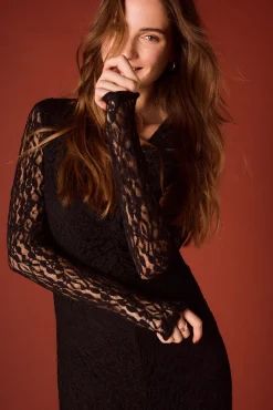 Slowlove Vestidos-Vestido deslizante Preto