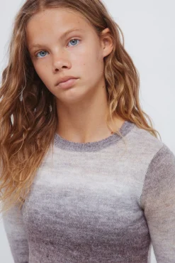 Springfield Kids Vestidos-Vestido riscas para meninas castanho