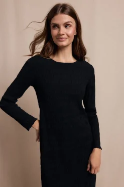 Slowlove Vestidos-Vestido textura elastico Preto