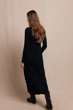 Slowlove Vestidos-Vestido textura elastico Preto