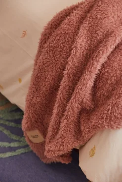 Calma House Cobertores-Xadrez de pelúcia rosa